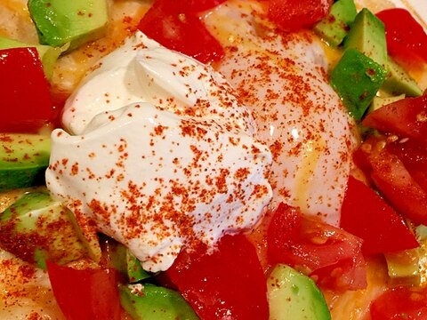 フレッシュ野菜のエッグチーズオープンケサディア